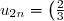 u_{2n} = \left(\frac{2}{3}\right)^n